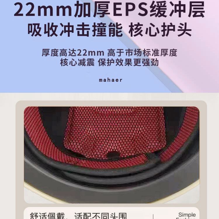 3C Certified Family Kidsren's Helmet for Boys and Girls Electric Car Ladies 3-12 Years Old Kidsren Summer Hat All Year Round