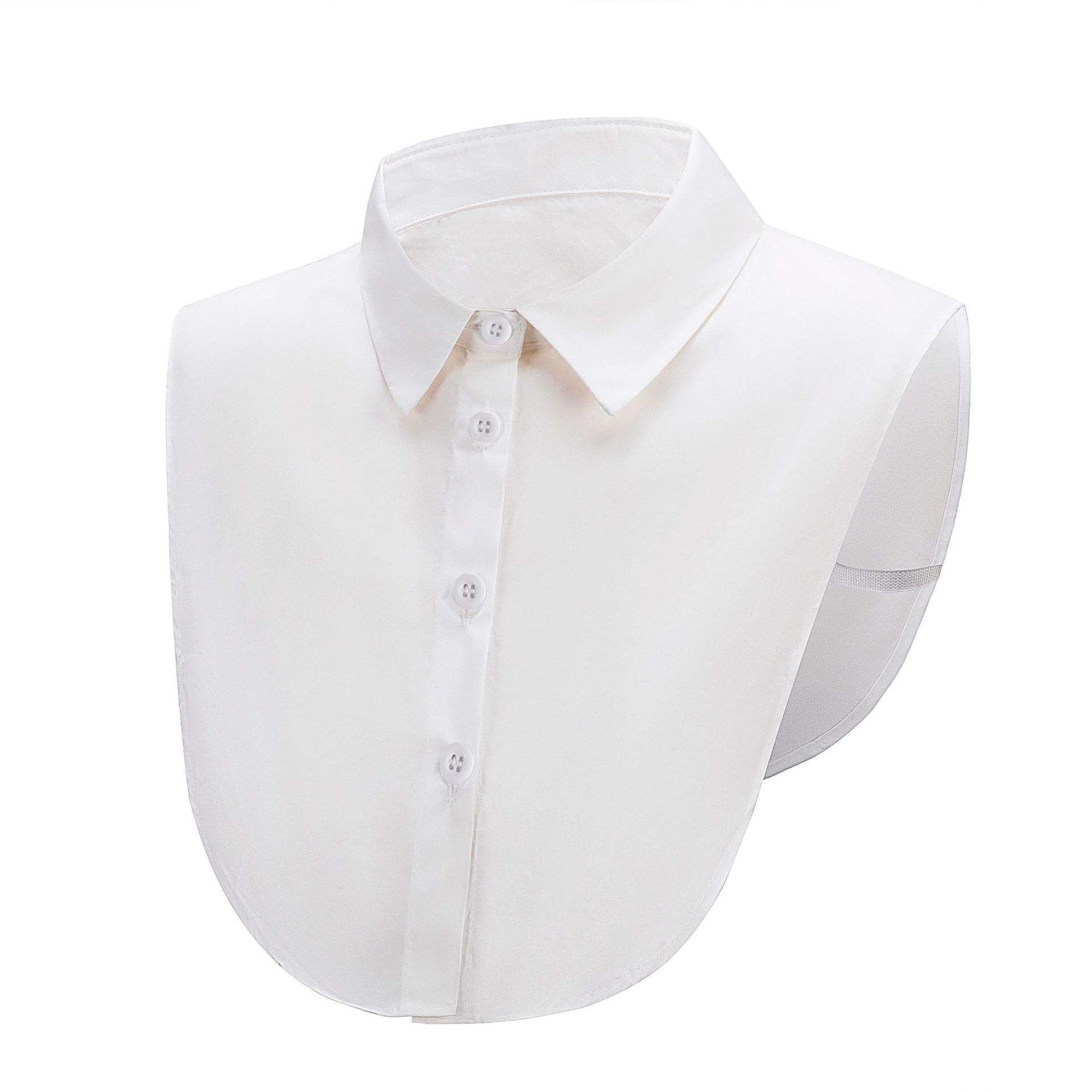 Fake Collar, Large Size, Unisex, Fake Collar for Shirts, Versatile Business Blue and White Pointed Collar, Lapel, Professional Attire Fake Collar