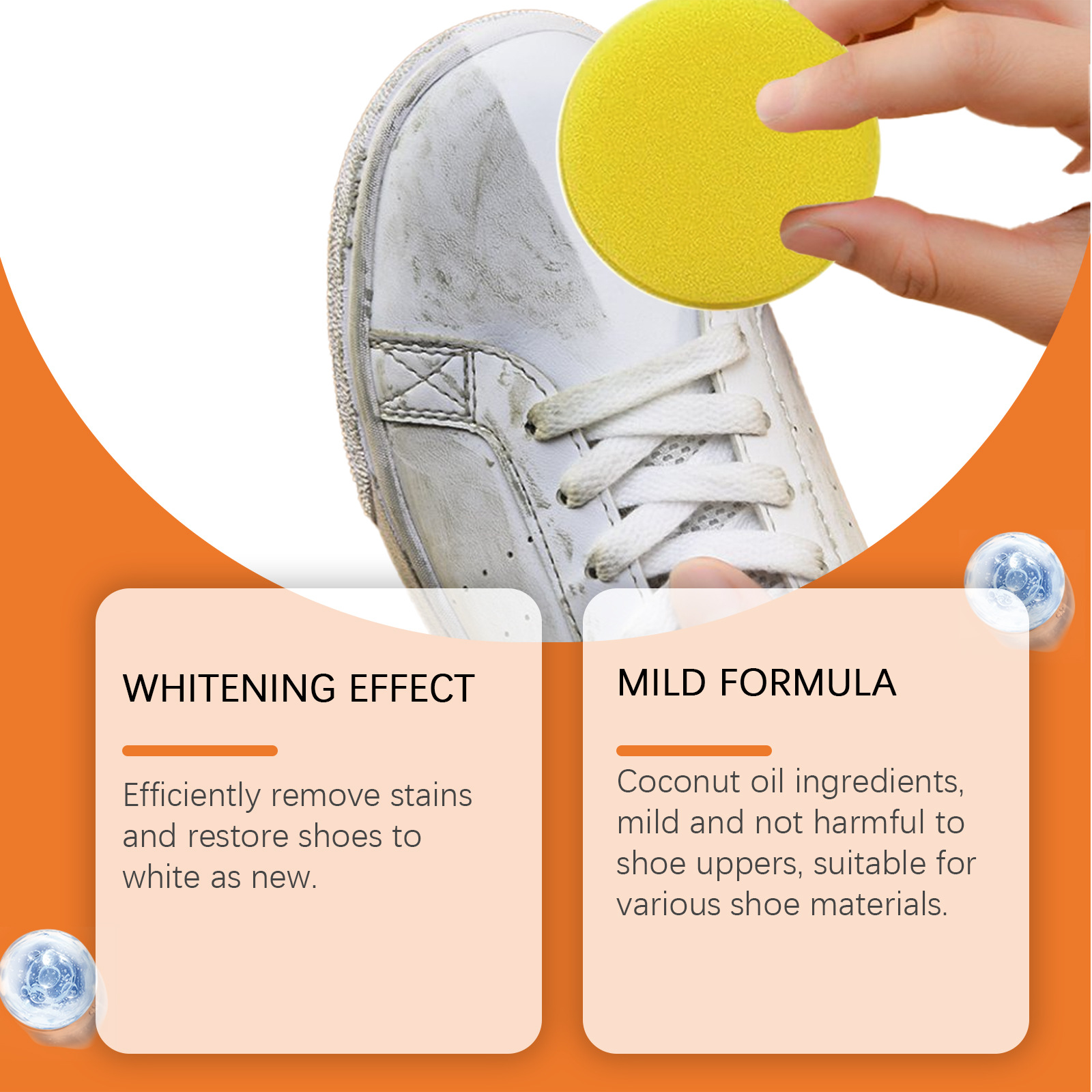 Jaysuing Multifunctional White Shoe Cleaner Cleaning Sneakers Canvas Shoes White Shoes Portable Cleaning Cream
