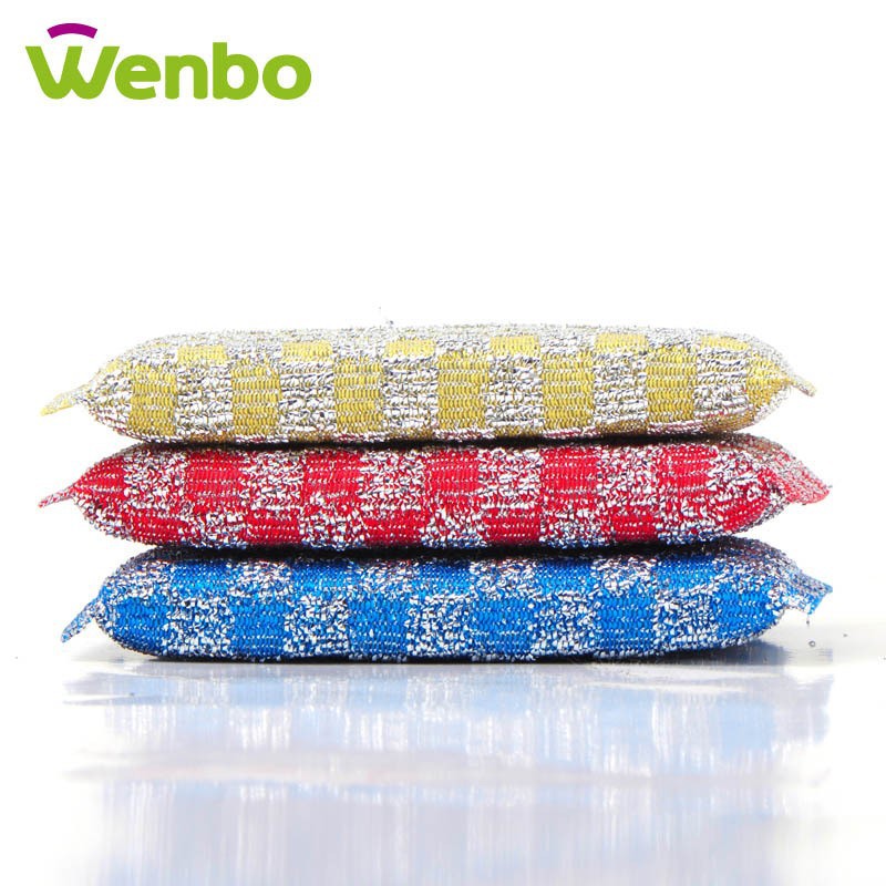 Утолщенная и зашифрованная трехслойная прочная губка для мытья посуды, кухонная чистящая тряпка 0675