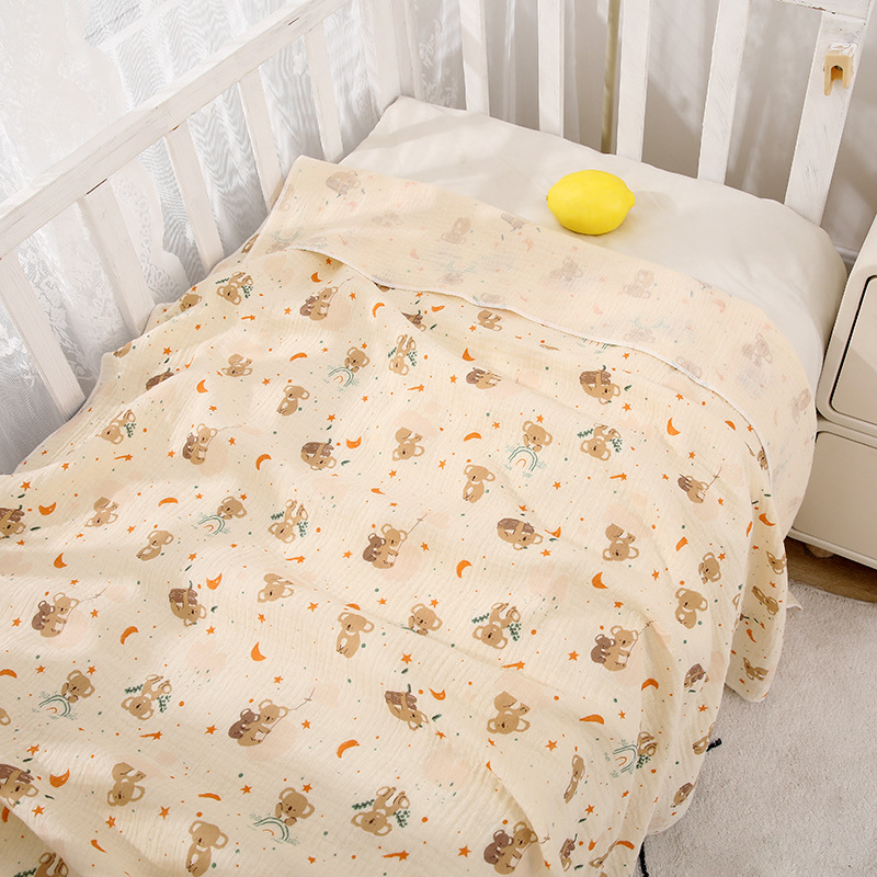 Baby Bag Single Pure Cotton Newborn Baby's Birth Room Cover Blanket Newborn Bag Double-Layer Yarn Summer Sunshade Bag Towel Bath Towel