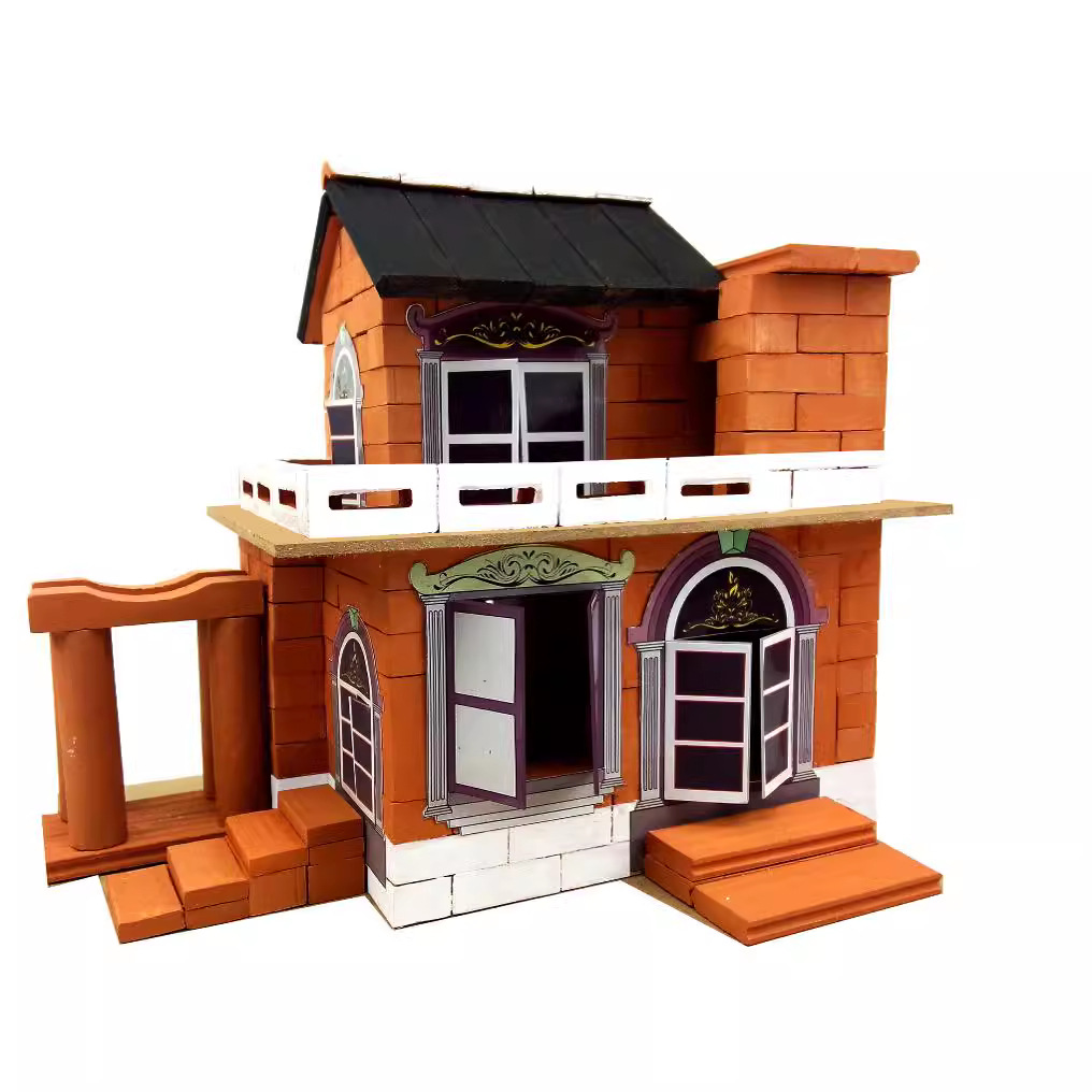 Mason Handmade DIY Cabin Mini Bricks 2025 New Building House Bricks Toys Wholesale Cross-Border