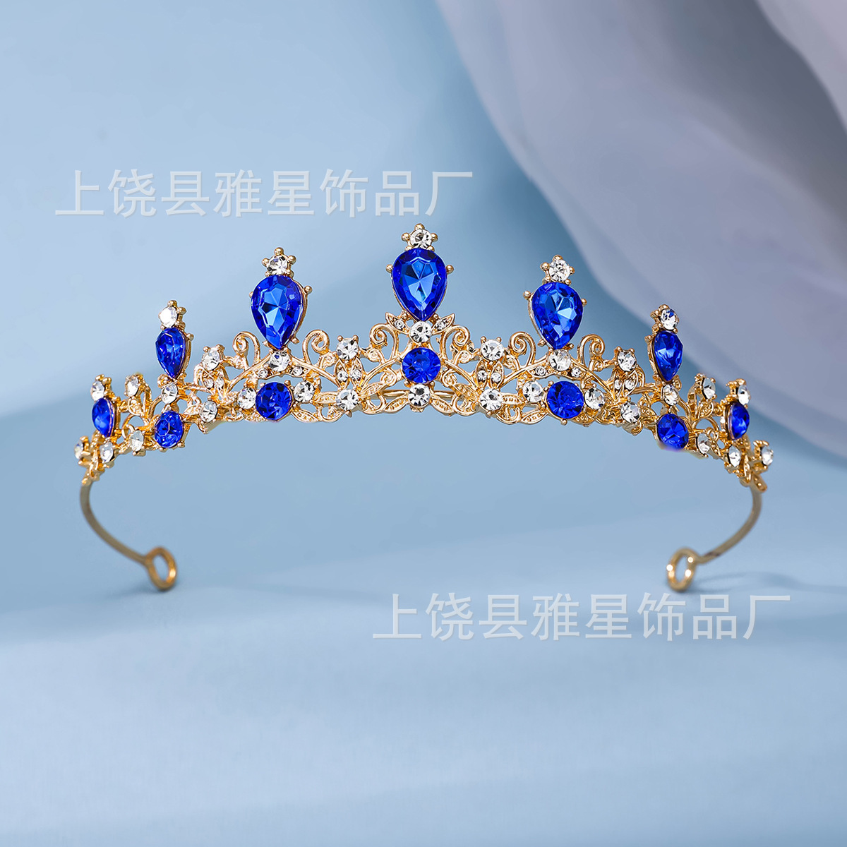 White Zircon Bridal Crown Headwear European and American Simple Wedding Accessories Wedding Headwear Crystal Crown Headwear Rhinestone