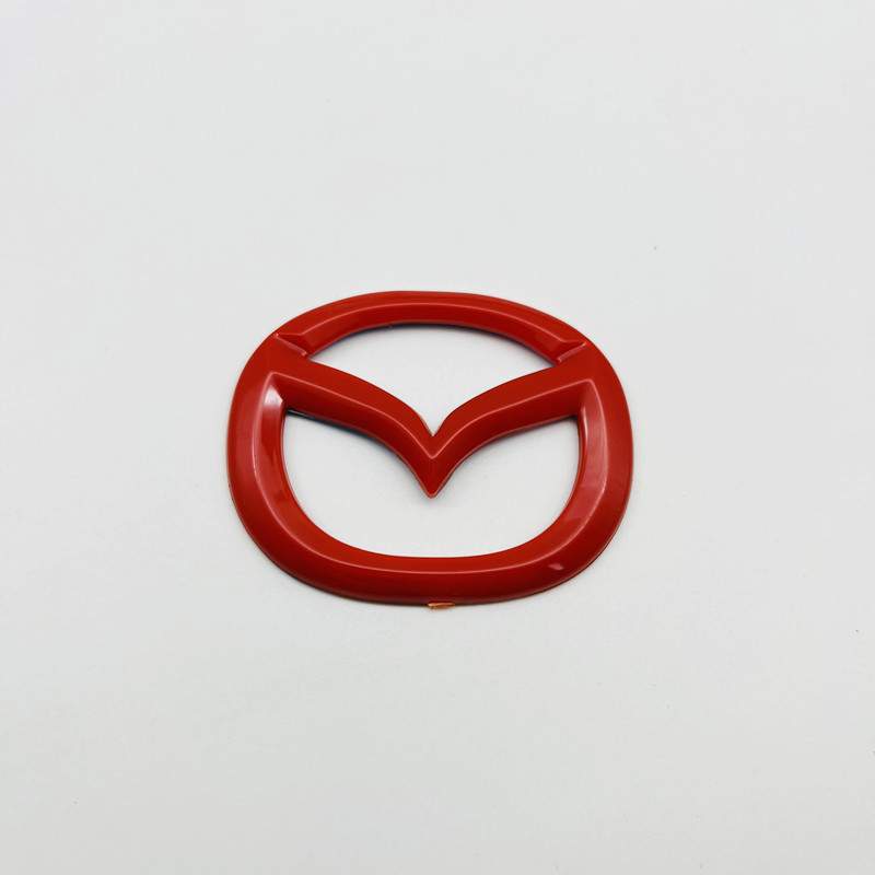 Suitable for Mazda CX-4 car logo Atz cx5 onksela carbon fiber pattern steering wheel labeling cover decoration