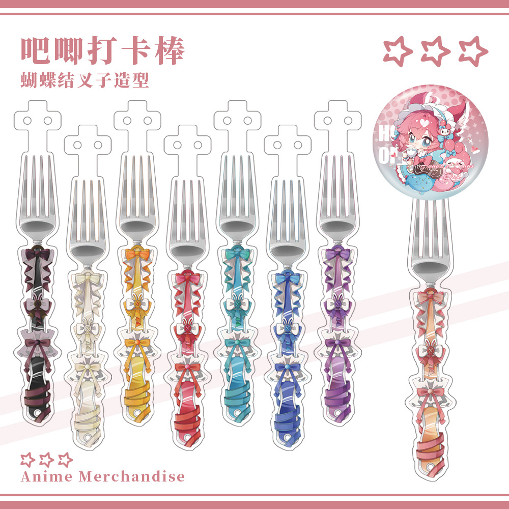 [Вово Мяу] Оригинальный фанатский значок Хранение для вилки и палочки Акриловая Гумей