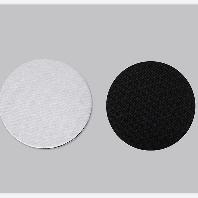 Blank Solid Color Car Cup Mat Made of Diving Material, Round and Square Embossed Printed Car Cup Mat, Heat Transfer Mouse Pad
