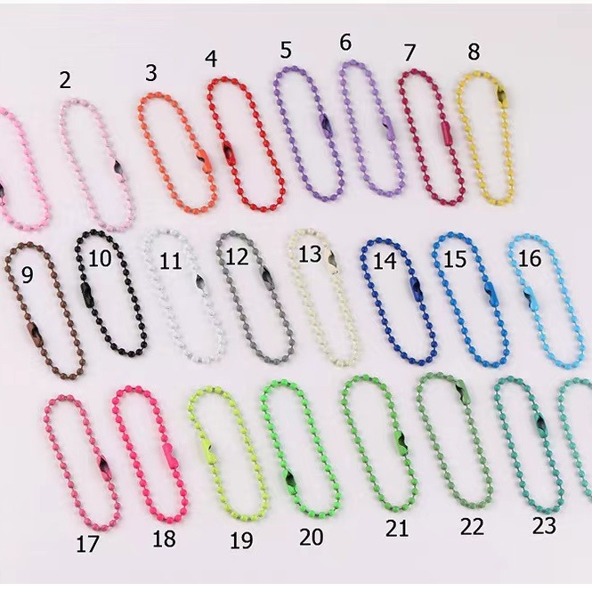 DIY jewelry accessories goo card chain ball bead chain ball bead chain paint color tag chain iron pendant chain paint