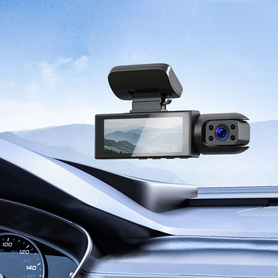 Cross-Border 3.16inch Adhesive Dash Cam Dual Lens Hd 1080P Wide Angle Night Vision with Wifi