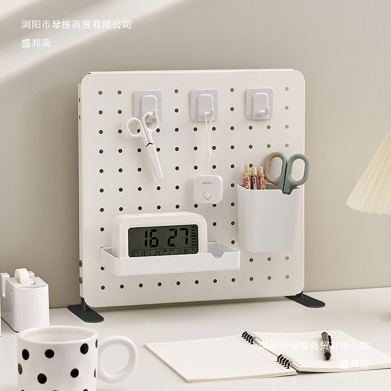 Wholesale Desktop Perforated Board Storage Rack Without Punching, Vertical Computer Desk Office Partition Baffle Hexagonal Type