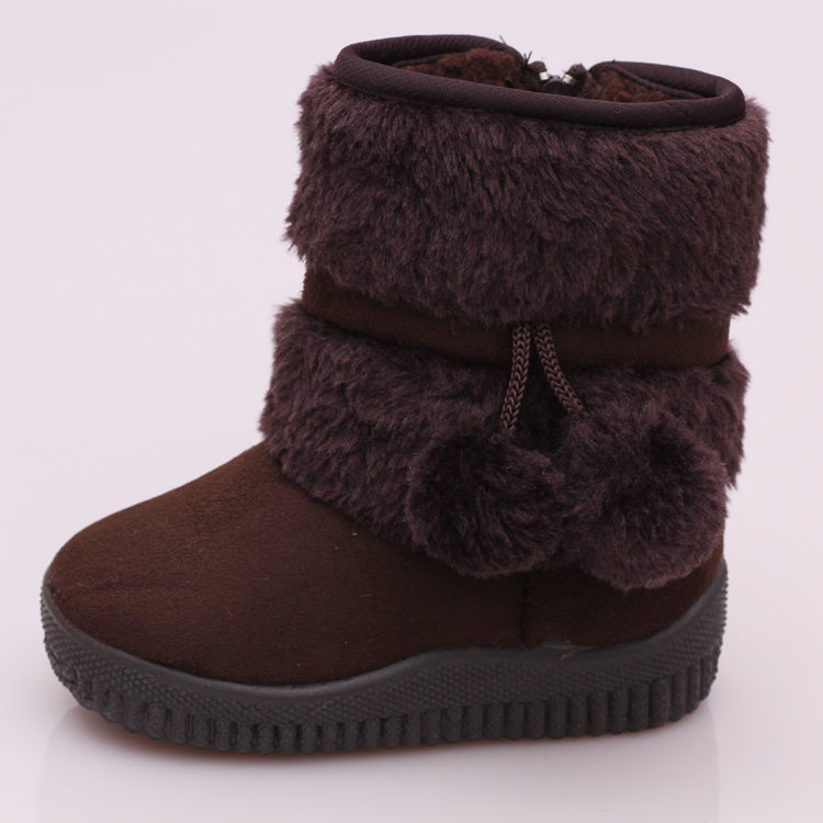 New children's snow boots cotton shoes boys and girls soft bottom non-slip warm fleece-lined thick cotton boots 060