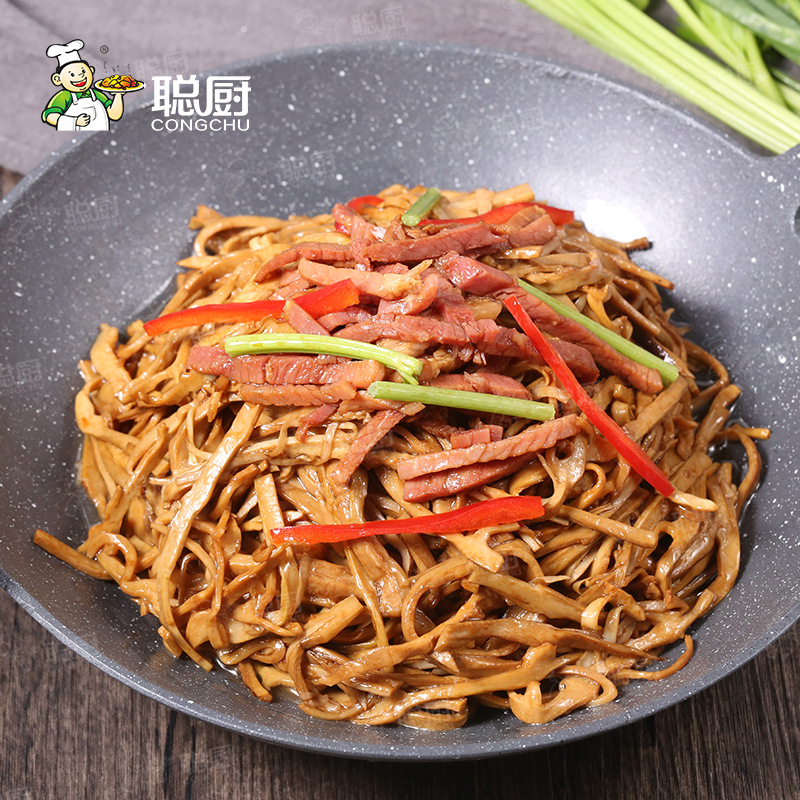 Congchu Firewood Smoked Bamboo Shoots 300g No-Soaking Dried Bamboo Shoots Hotel Semi-Finished Dishes Instant Bamboo Shoot Tips Wholesale Hunan Smoked Bamboo Shoots