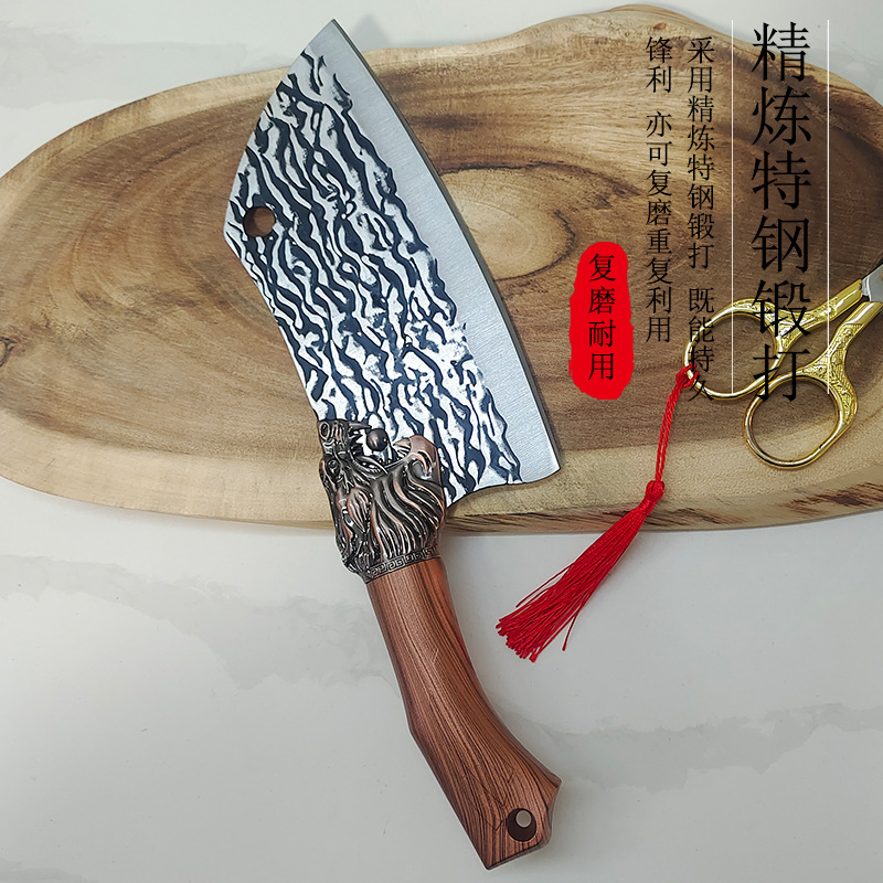 Longquan kitchen knife household kitchen knife chef special knife kitchen super fast sharp kitchen knife meat cutting forging slicing knife