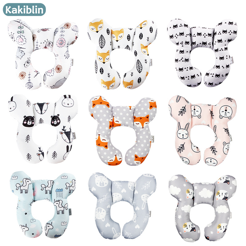 Карикатурная U-образная подушка для новорожденных для путешествий, подушка для шеи ребенка, подушка для головы в наличии