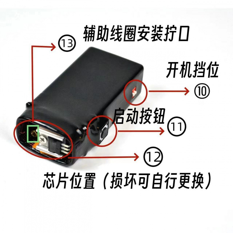 Tesla Coil Detector Electromagnetic Pulse Small Black Box Fingerprint Access Control Detection Tester