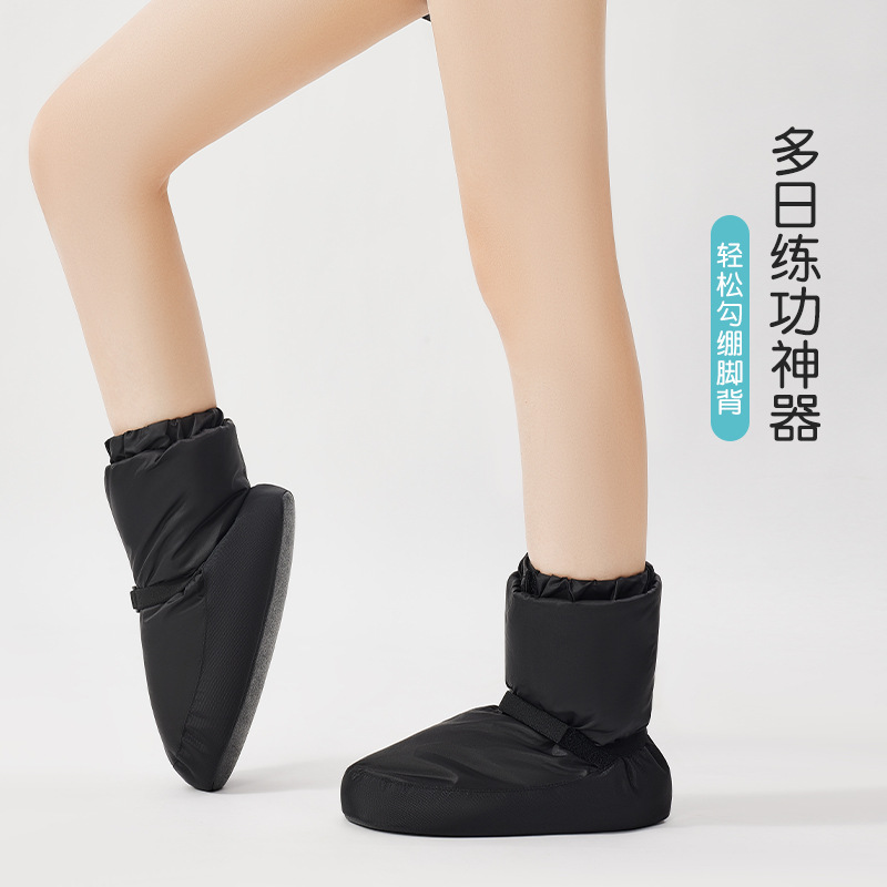 Ballet Warm Boots Women's Soft Bottom Dance Practice Cotton Shoes Children's Professional fleece-lined Thickened Winter Dance Warm Shoes