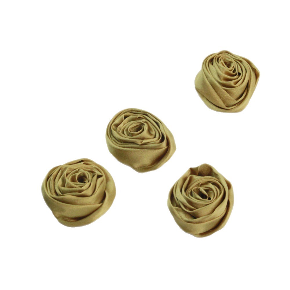 In Stock 4.5cm Satin Rose Bud Silk Rose Roll DIY Bouquet Corsage Shoes and Hats Bags Clothing Accessories
