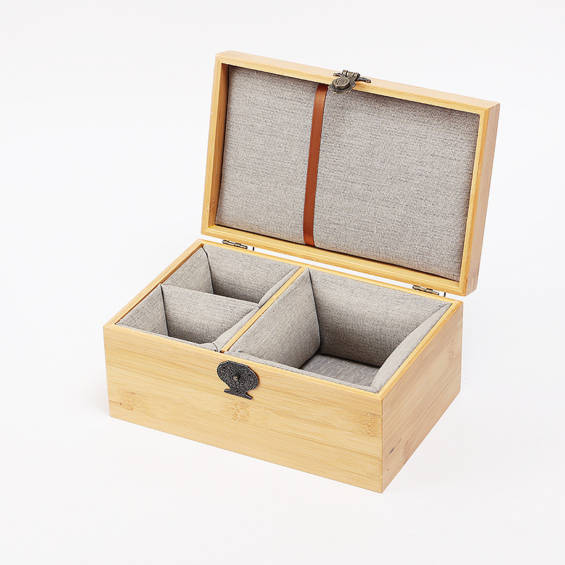 Yunjin Buckle Bamboo Box in stock Tea Set Building Gift Empty Box Purple Sand Pot Single Cup One Pot Four Cup Six Cup Packaging Box