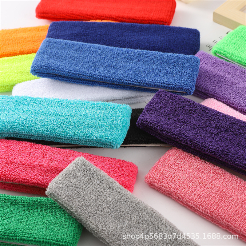 Sports Hair Band Headband Men's Running Women's Basketball Children's Anti-sweat and Anti-sweat Headband Badminton Fitness Sweat Absorbing Headband Headband