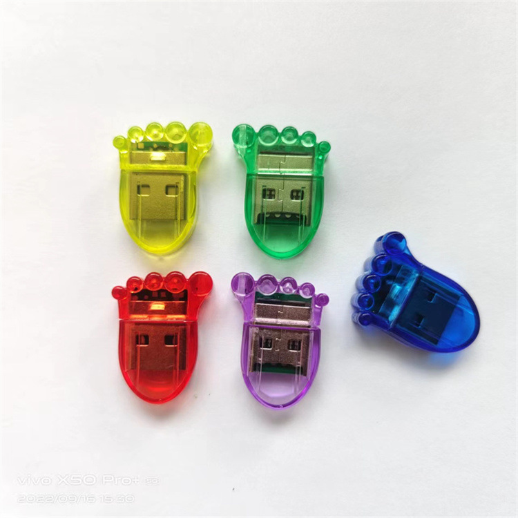 Factory wholesale transparent small feet card reader TF card/mobile phone memory card USB2.0 bird style card reader