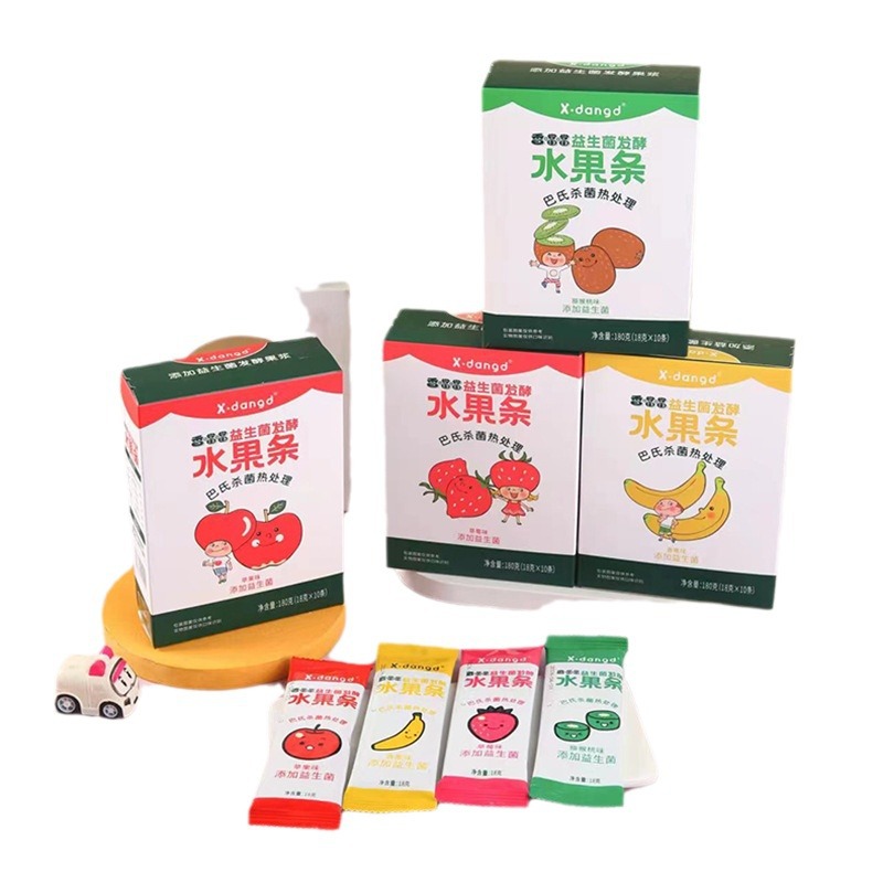 Xiangdangdang probiotics fermented fruit strip pulp strip trehalose fruit cake Children Baby snacks 18g * 10 pieces