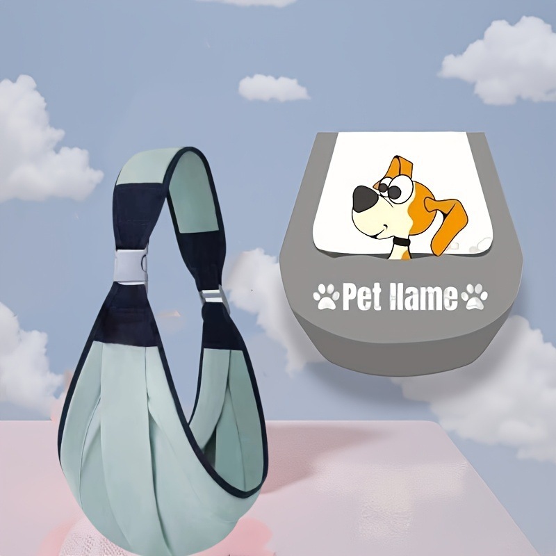 1 Customizable Double-Sided Pet Sling Carrier for Small Pets