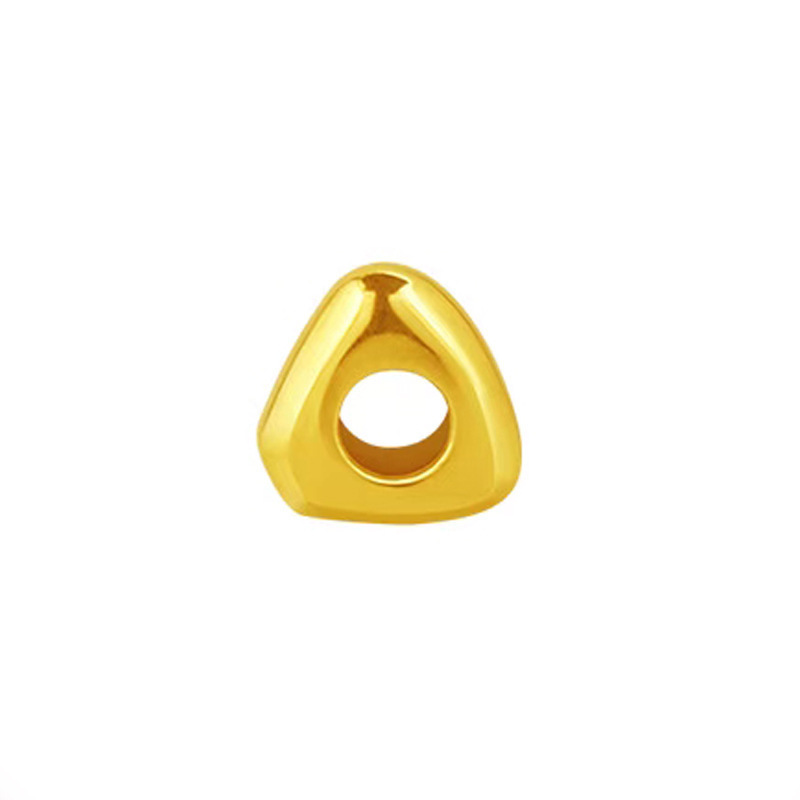 Pure Gold 999 Broken Gold Bracelet Gold Triangle Spacer Bracelet Transfer Beads DIY Accessories Braided Rope Pendant Wholesale