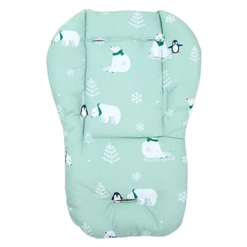 1 Baby Stroller Mat Autumn and Winter Seat Cushion Warm Pad Baby Safety Seat Stroller Cotton Pad Diaper Pad Thickened and Warm