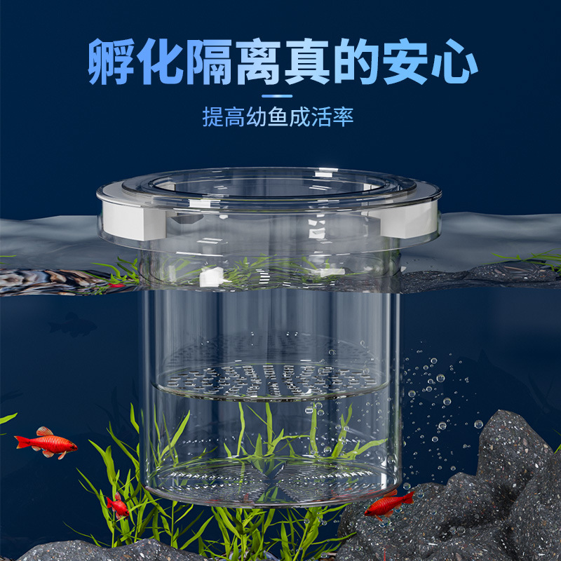 Fish tank incubation box floating isolation box tropical fish juvenile spawning room guppy breeding box transparent isolation box