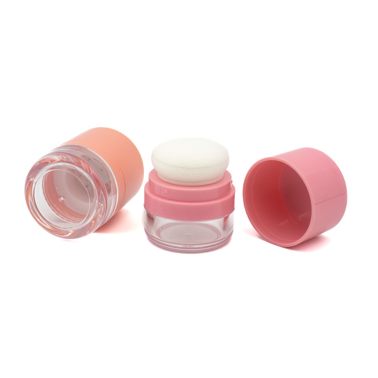 In-Stock Mushroom Hairline Fluffy Powder Bottle Loose Powder Box Honey Powder Jar with Mirror Blush Rouge Bottle Empty Bottle Packaging Material