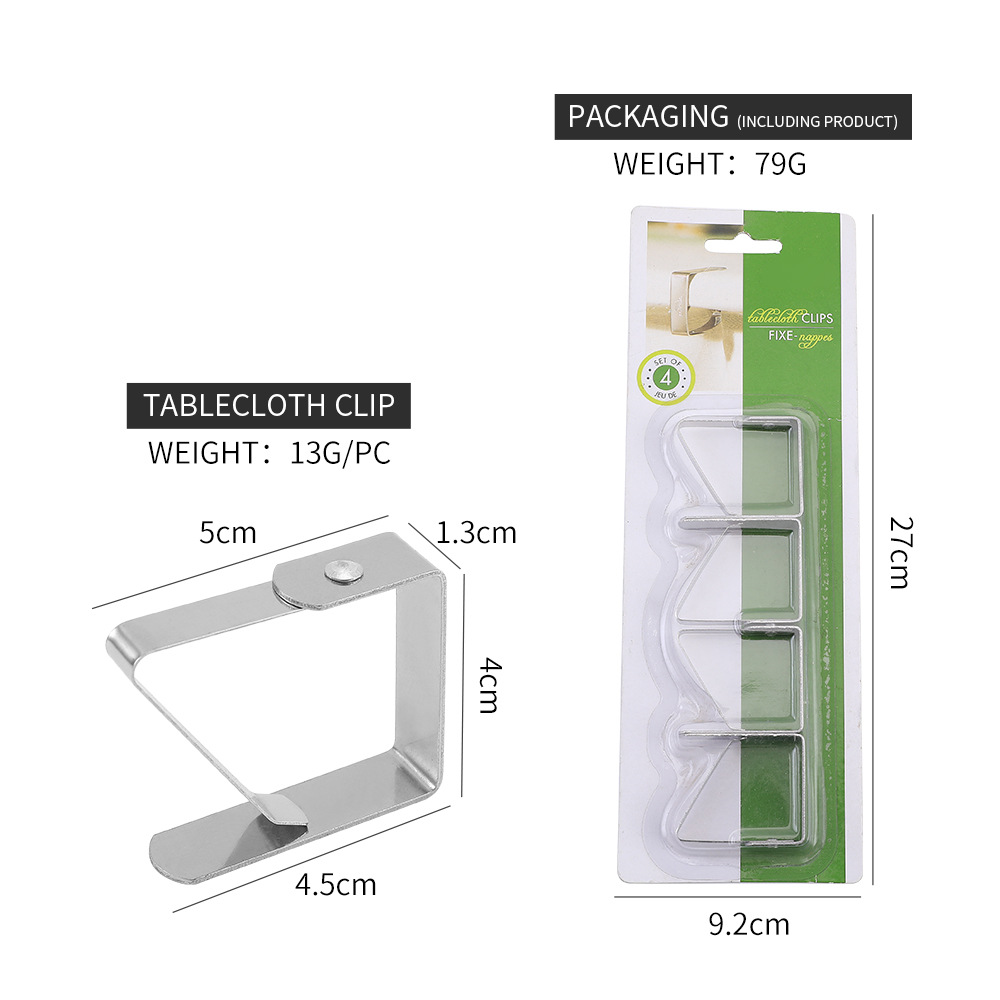 Cross-border e-commerce stainless steel tablecloth clip 5X4CM tablecloth clip stainless steel tablecloth clip table