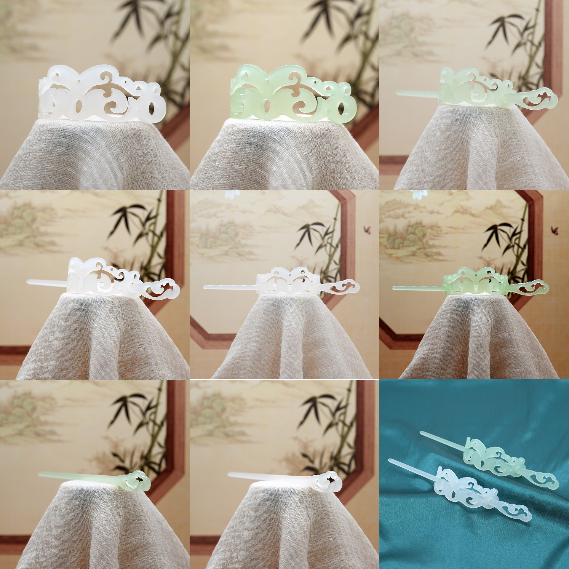 Антикварная корона для волос, заколка ханфу, аксессуары для волос из уксусной кислоты, комплект заколок, заколка мужского головного убора периода Сражающихся царств