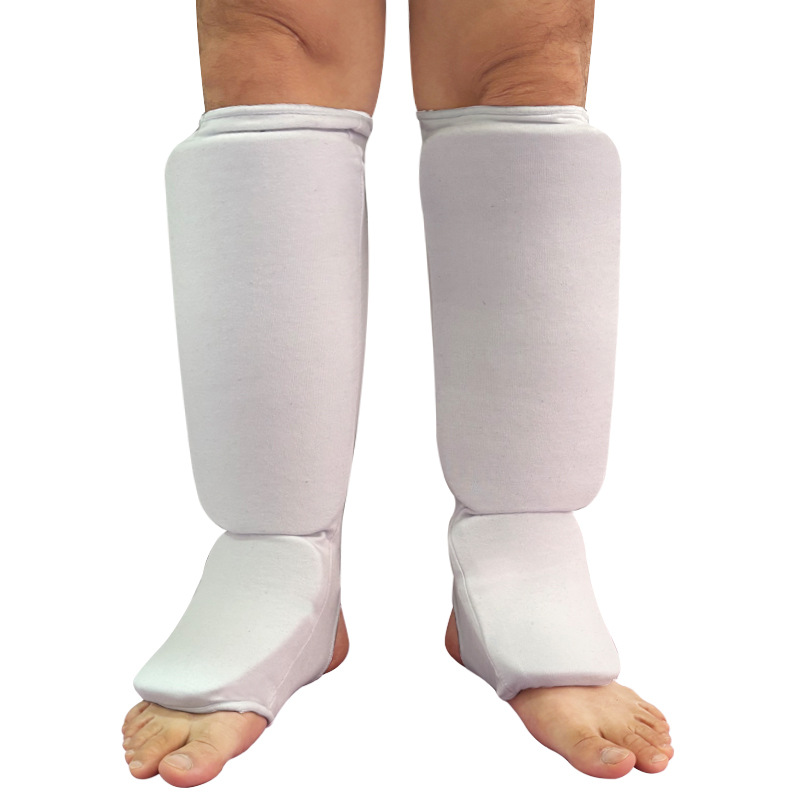Boxing, Karate Protective Gear, Leg Guards with Instep Protection, Taekwondo, Sanda, Combat Fighting Leg Guards, Muay Thai Protection