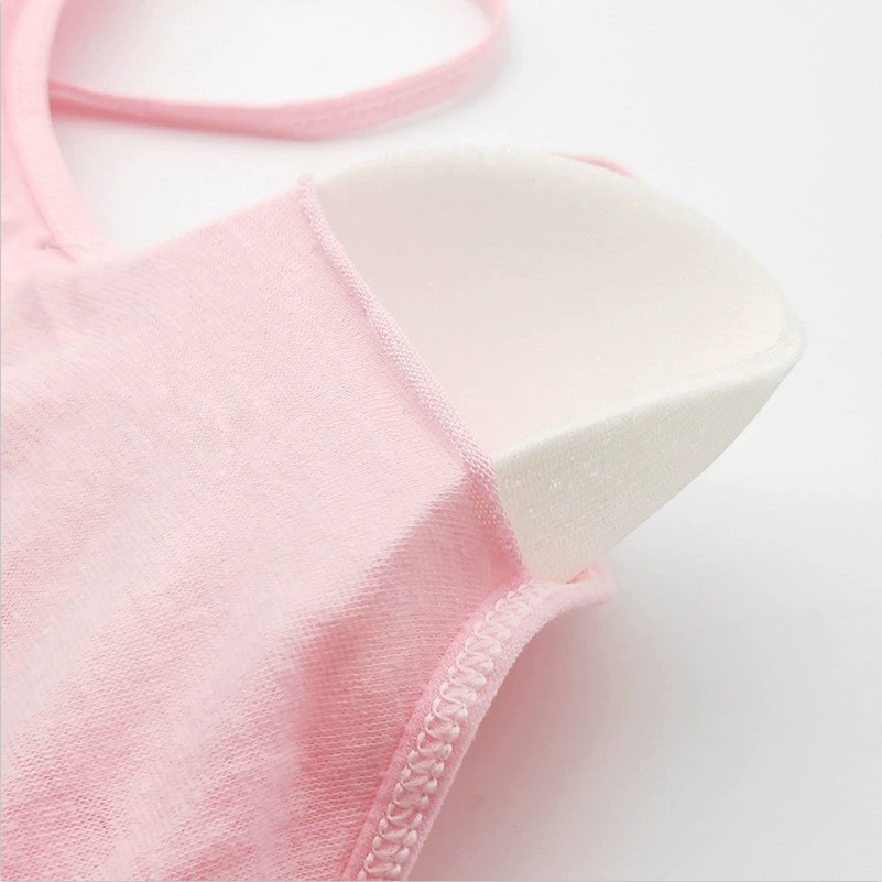 Sling Comfortable Sports Cotton Wire-Free Vest-Style Student Bra for Girls in the Development Period Without Steel Rings Thin Straps Intimates