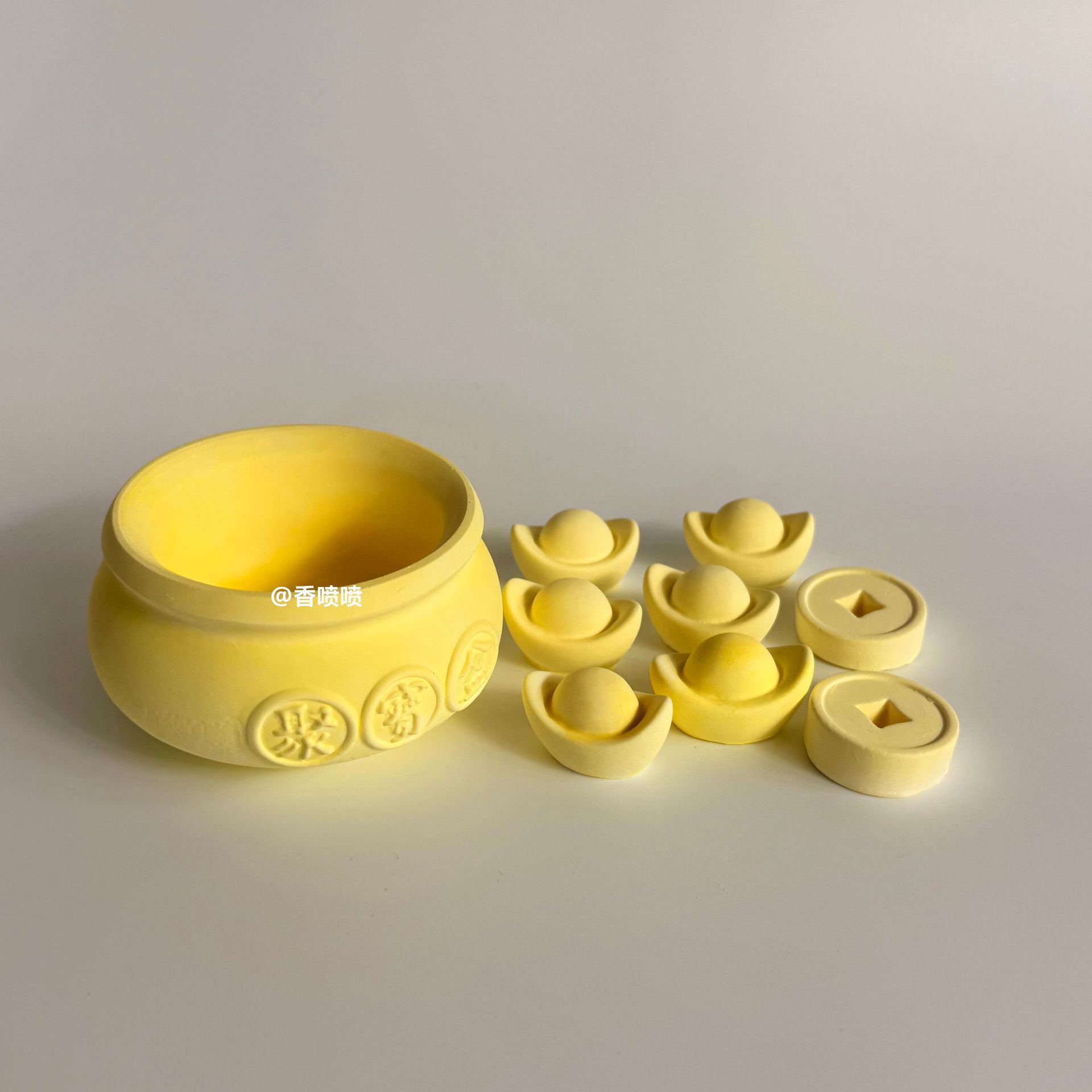 Treasure Pot Gypsum Aromatherapy Brings Wealth and Prosperity Home Air Freshener Diffuser Stone Deodorizes and Removes Odors