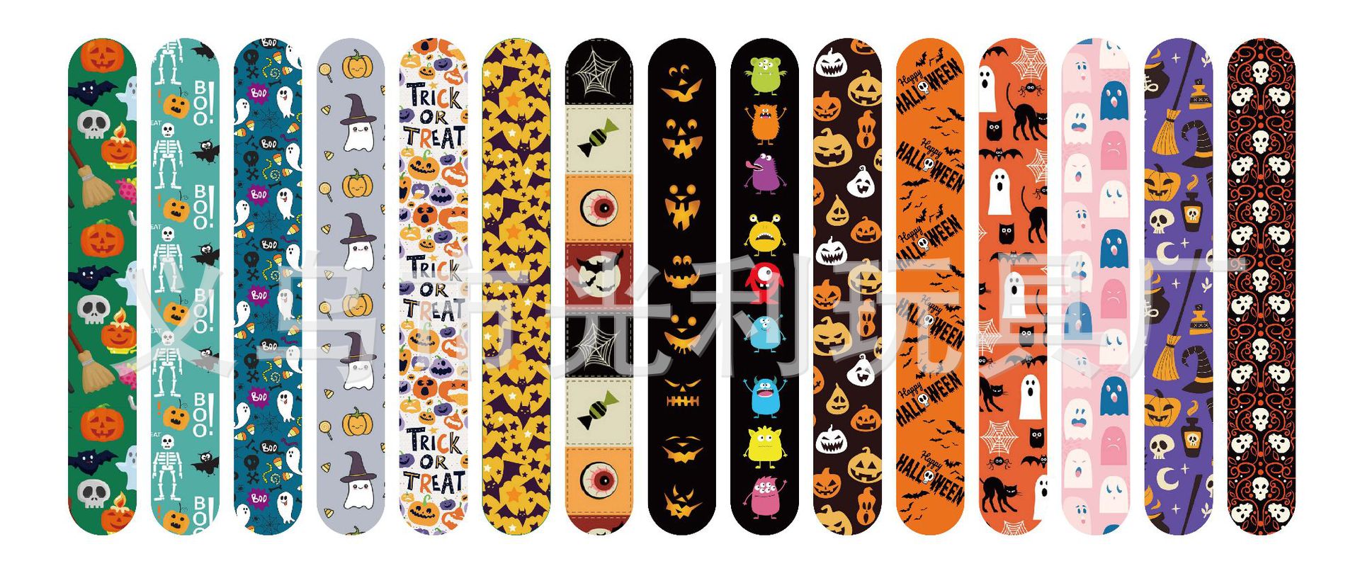 A variety of selected Amazon Halloween pop ring PVC bracelet Ghost Spider Skull Christmas clap bracelet