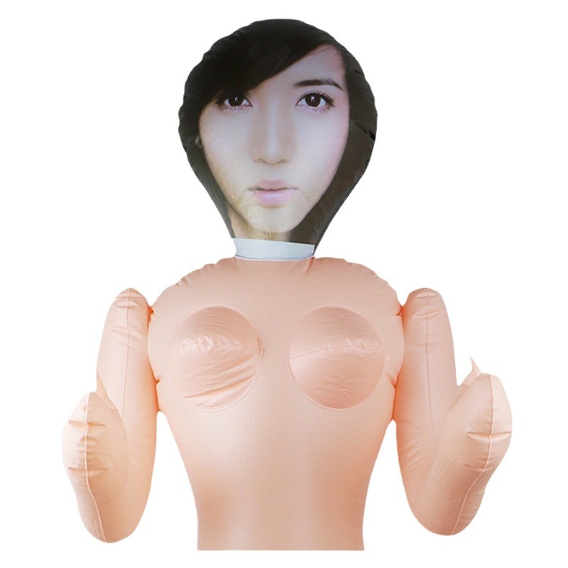 Adult Painted Skin Inflatable Doll Men's Inflatable Gun Rack Silicone Pillow Thickened Leather Adult Masturbator Airplane Cup
