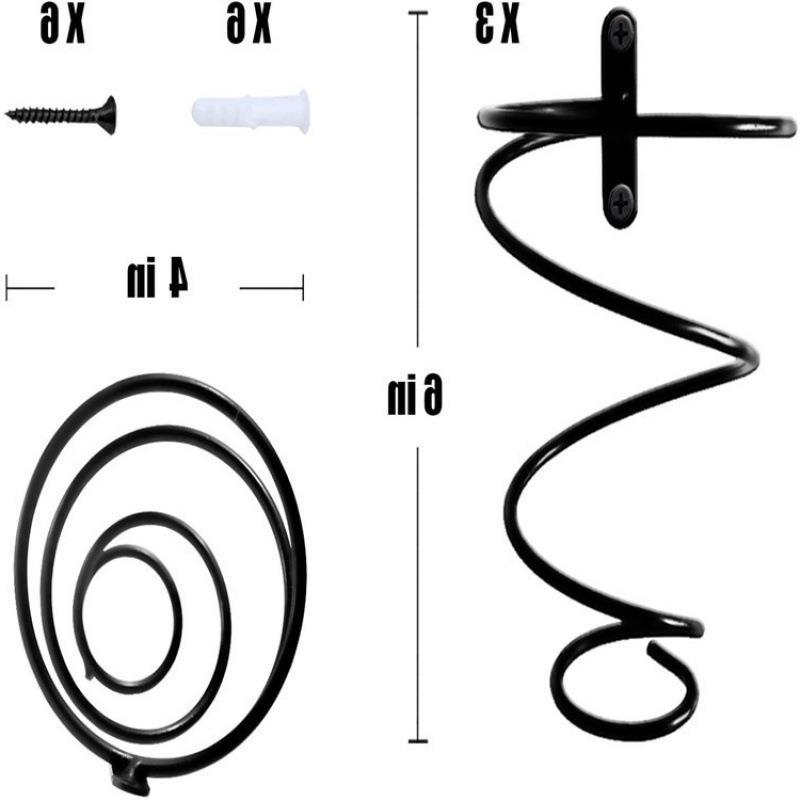 Casual Single Bottle Wall-Mounted Wine Glass Rack Spiral Six-Pack Red Wine Bottle Display Rack Metal Hanging Wine Rack