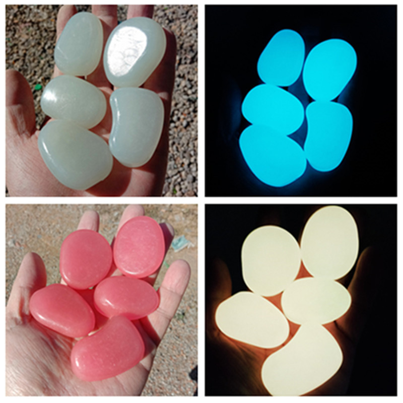 Fish Tank Landscaping 15g Large Luminous Stone Garden Aquarium Landscaping Luminous Pebbles Artificial Fluorite Factory 4.5cm