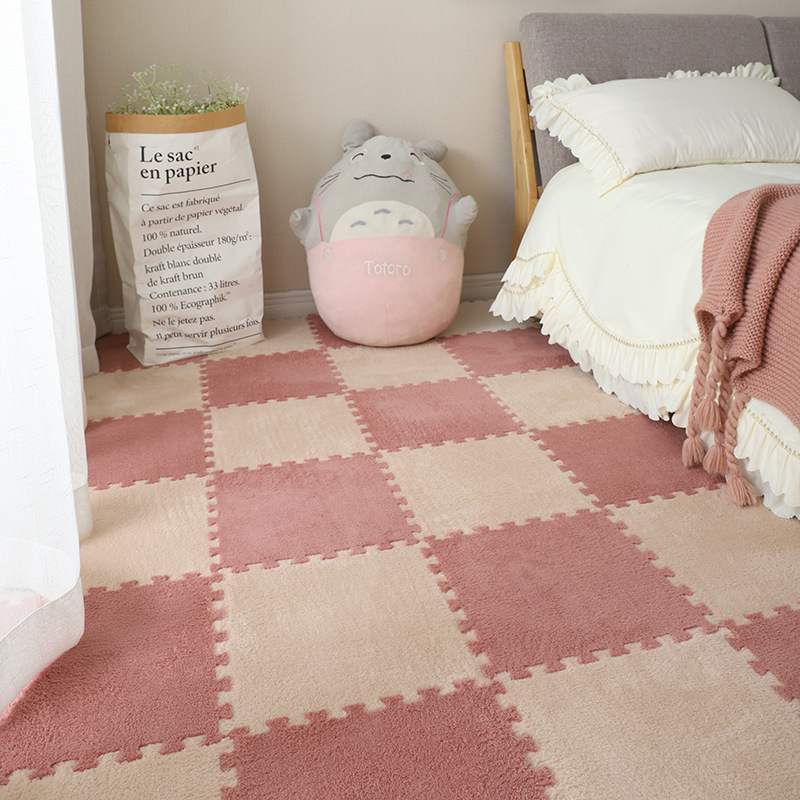 New Carpet Splicing Mat Soft Soundproof Pet Mat Living Room Bedroom Carpet Removable and Washable Velvet Mat