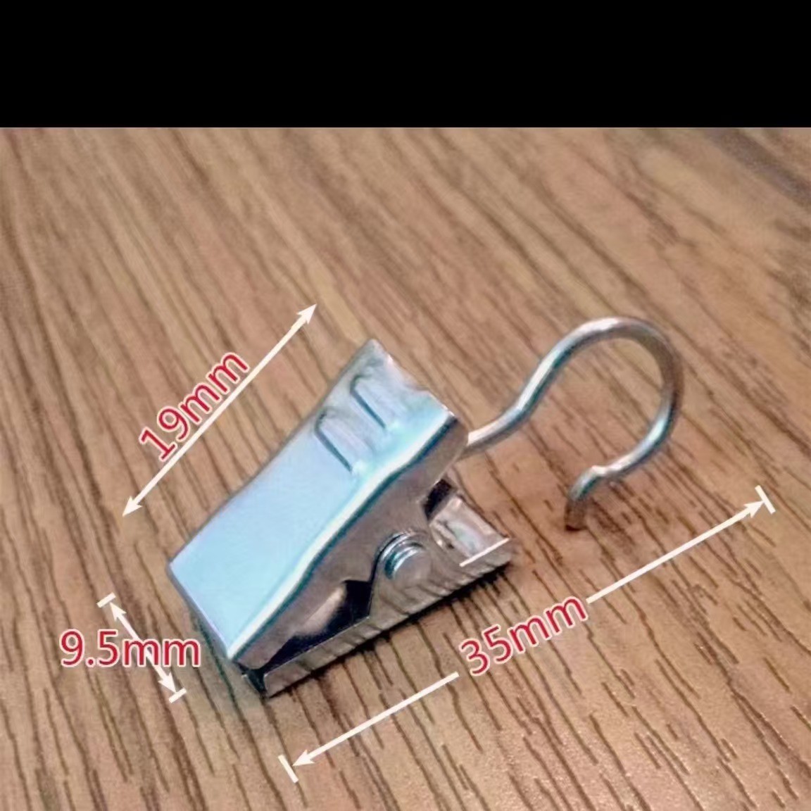 Factory Direct 430 stainless steel flat hook curtain clip shower curtain clip metal hanging hook curtain clip