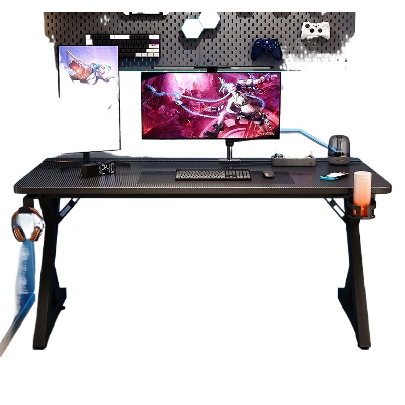 Internet Cafe Wooden Computer Table Carbon Fiber E-Sports Table Internet Cafe Dedicated Internet Celebrity Desktop Table Home E-Sports Room Table