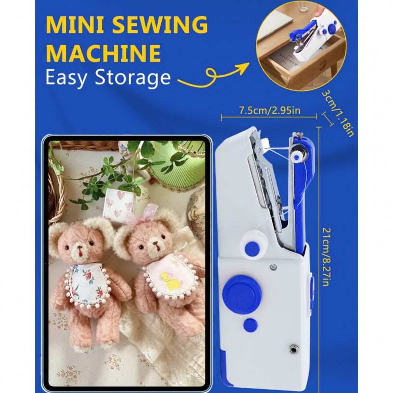 2026 New Cross-Border Dropshipping Portable Handheld Sewing Machine Suitable for Beginners--Simple and Easy to Use.