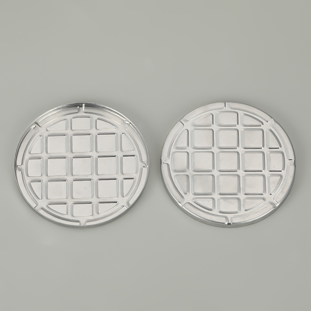 Round Multi-Grids Metal Tray, Eye Shadow and Blush Packaging Storage Tray, Silver Cosmetics Organizer Tray, Beauty Tools