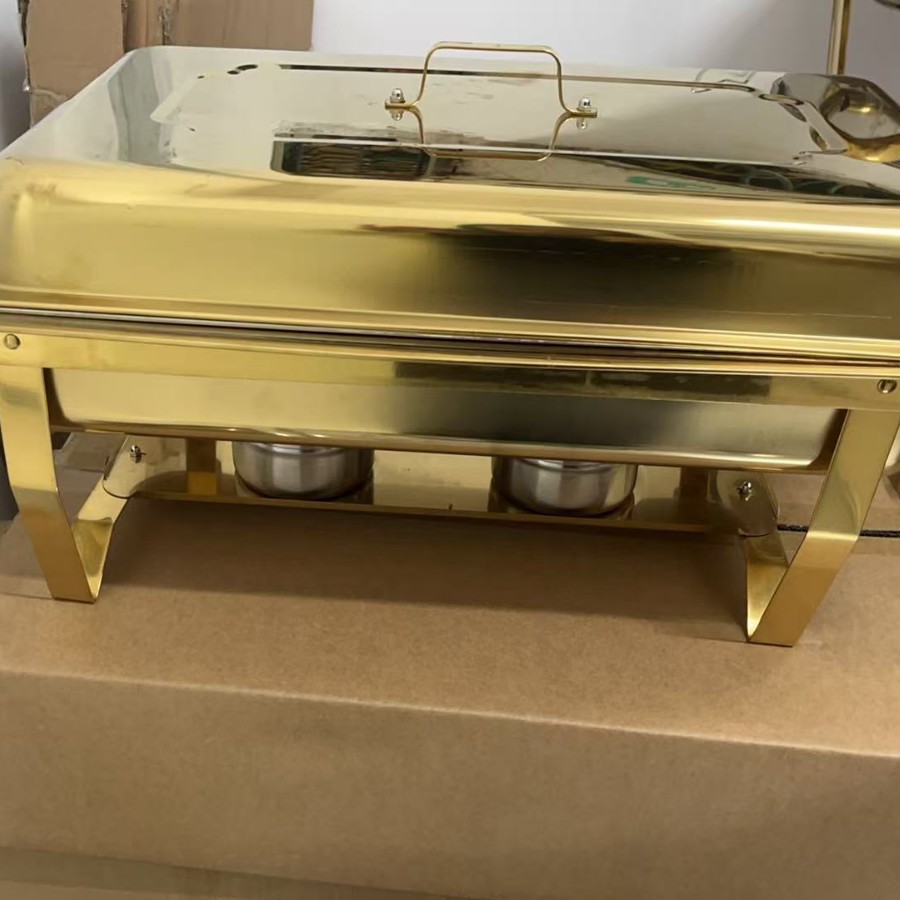 Cross-Border Direct Sales Stainless Steel Thickened Buffet Stove Alcohol Induction Cooker Heating and Insulation Foldable Buffet Restaurant