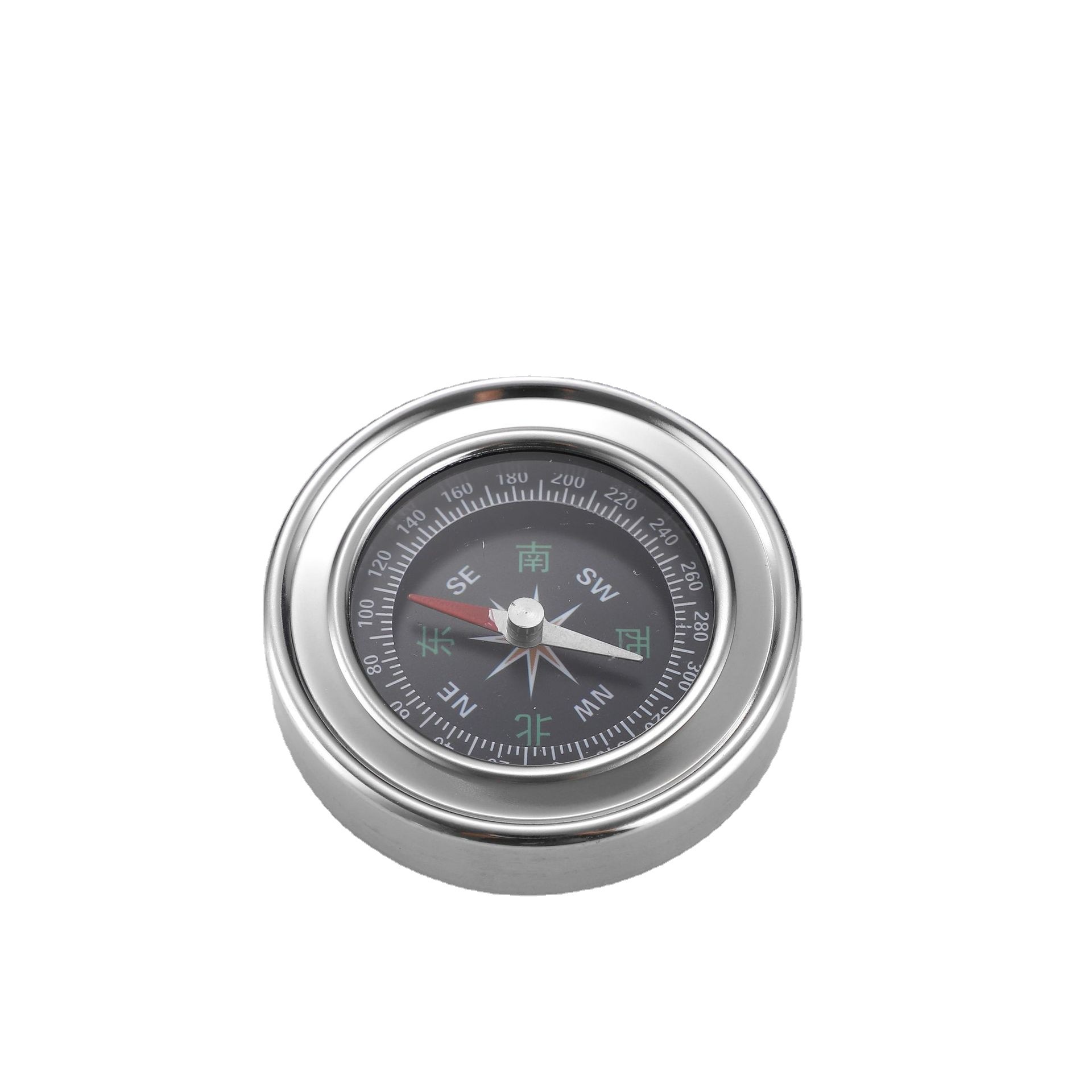 Compass manufacturers directly supply outdoor mountaineering compass Chinese and English panel stainless steel compass wholesale