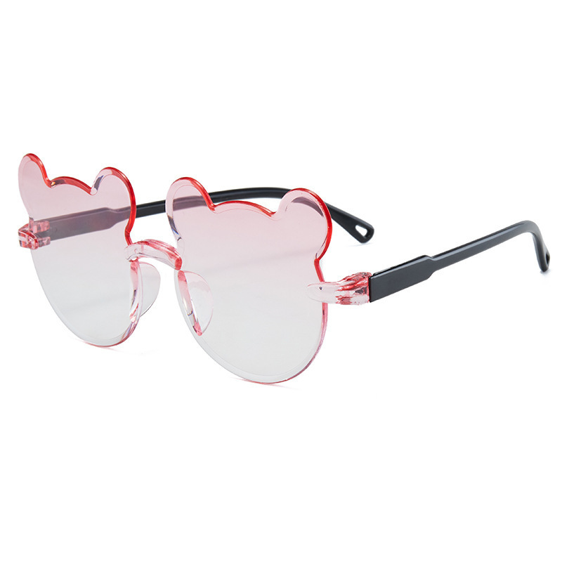 Cute Bear Children's Sunglasses Girls Sunglasses Baby Glasses Boys Sunglasses Hairpin Set Glasses