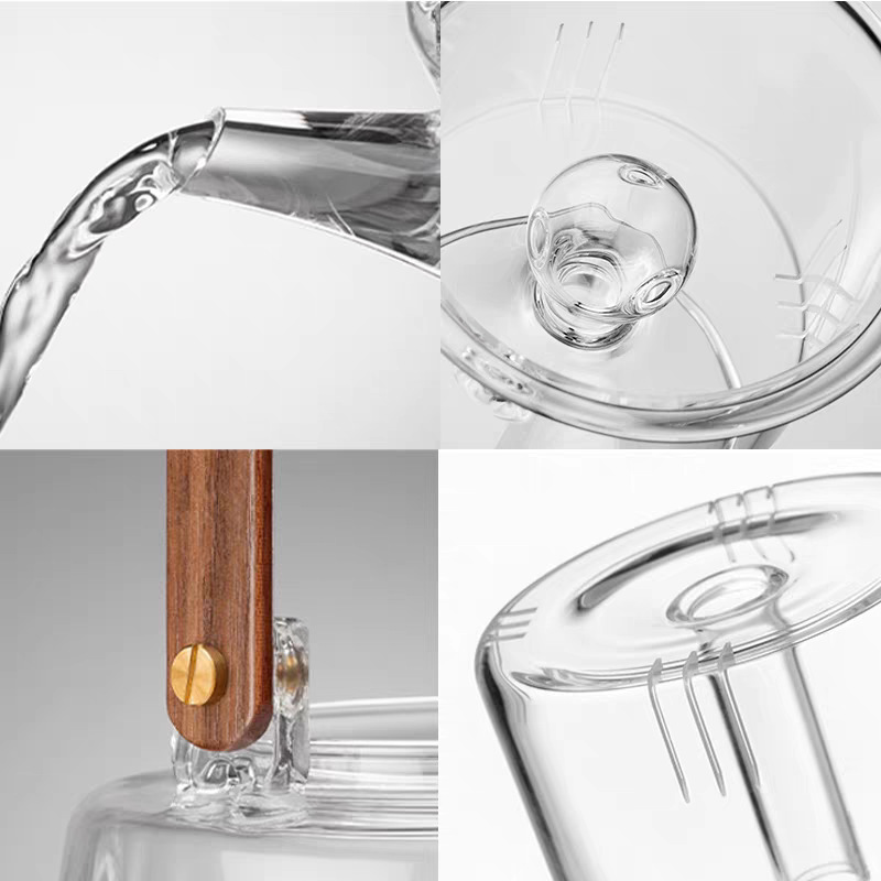 Shangming Household Steaming Teapot Heat-Resistant Glass Handle Teapot Electric Ceramic Stove Tea Maker Kettle Tea Set