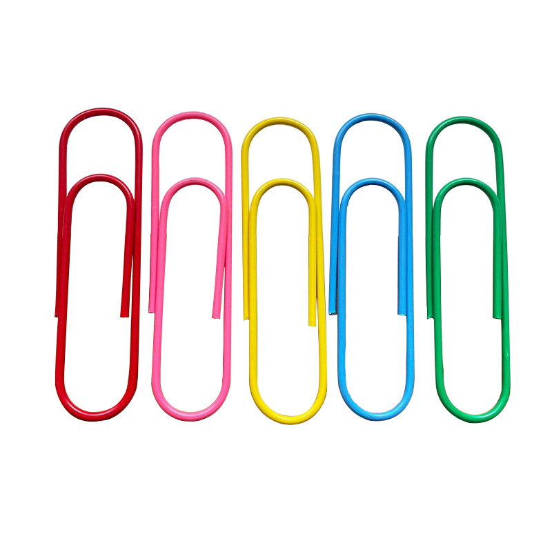 Color paper clip 100mm large paper clip plastic-coated paper clip metal 10cm extra large paper clip