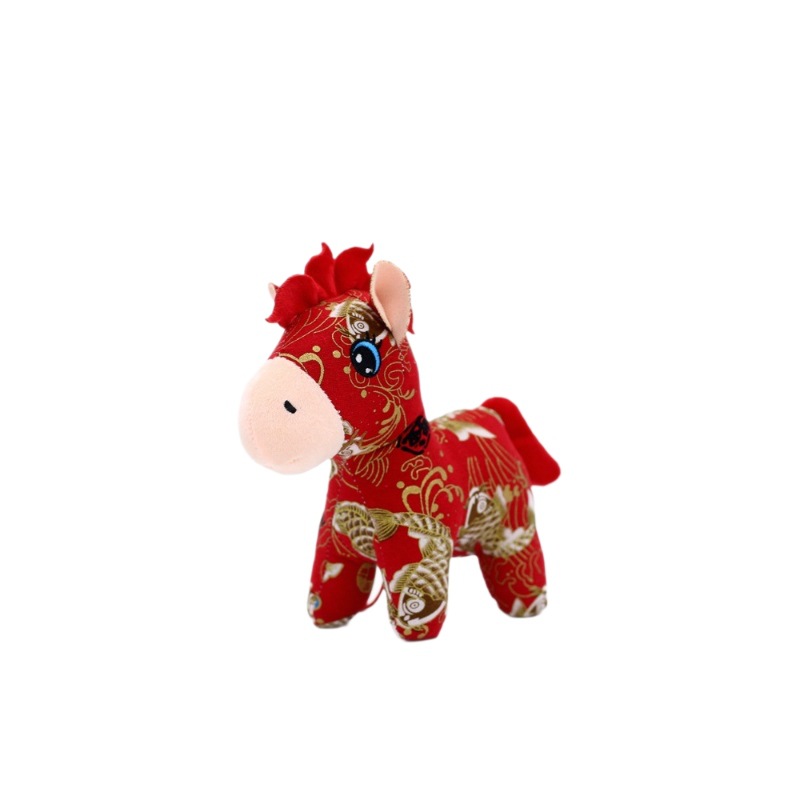 2026 Year of the Horse Mascot Plush Toy Koi Horse Stuffed Animal Pony Ornament Company Annual Meeting Gift Can Add Logo