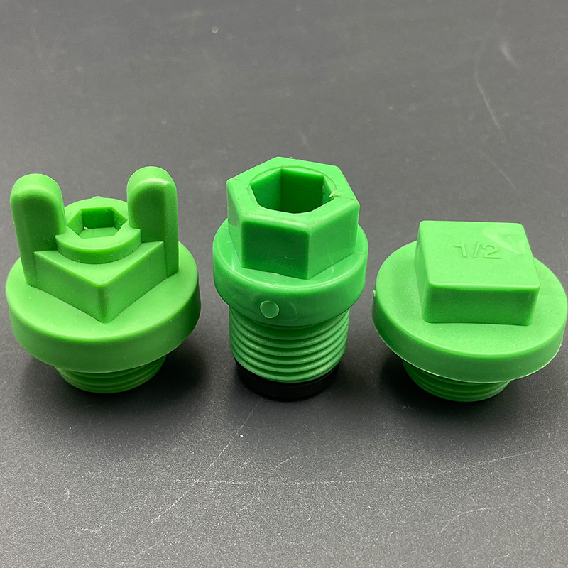 Liqin Ppr New Green and White 4-Point Corner Leather Ring Outer Tooth Plug Outer Tooth with Ear Hand Twist Plastic Wire Plug